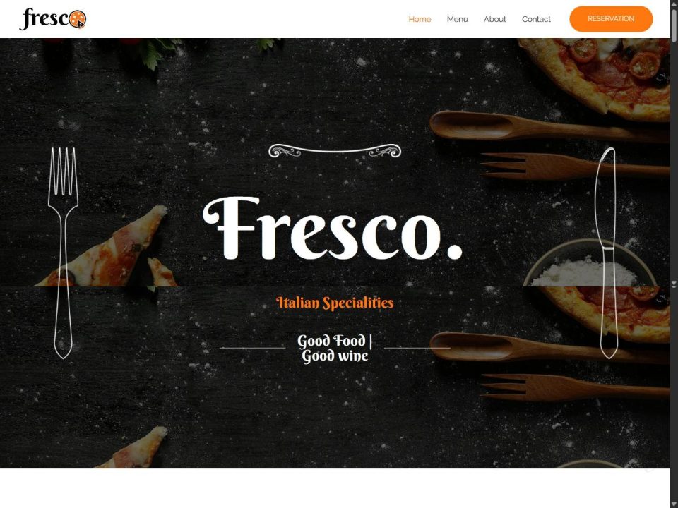 Restaurant & Cafe website demo (SITS-FD01)